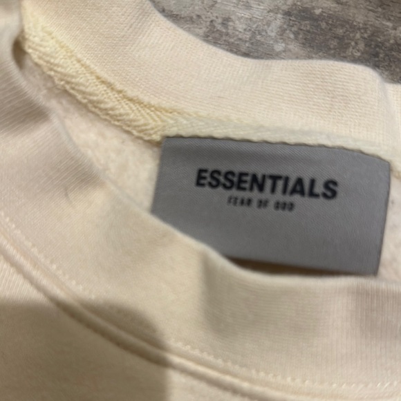Fear of God Essentials Cream Crewneck Sweatshirt - Picture 4 of 6